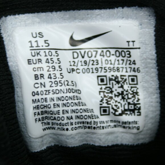 Nike Men's 11.5 Flex Experience Run 12 Black Running Shoes Sneakers - DV0740-003 - Picture 8 of 12